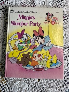 Vintage 1990 Little Golden Book: Minnie’s Slumber Party (Minnie ‘n’ Me)